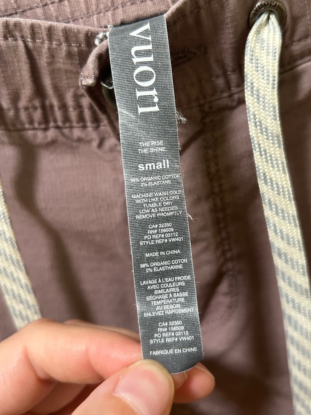 Vuori Ripstop Pants Purple/Grey Size Small - Picture 4 of 6